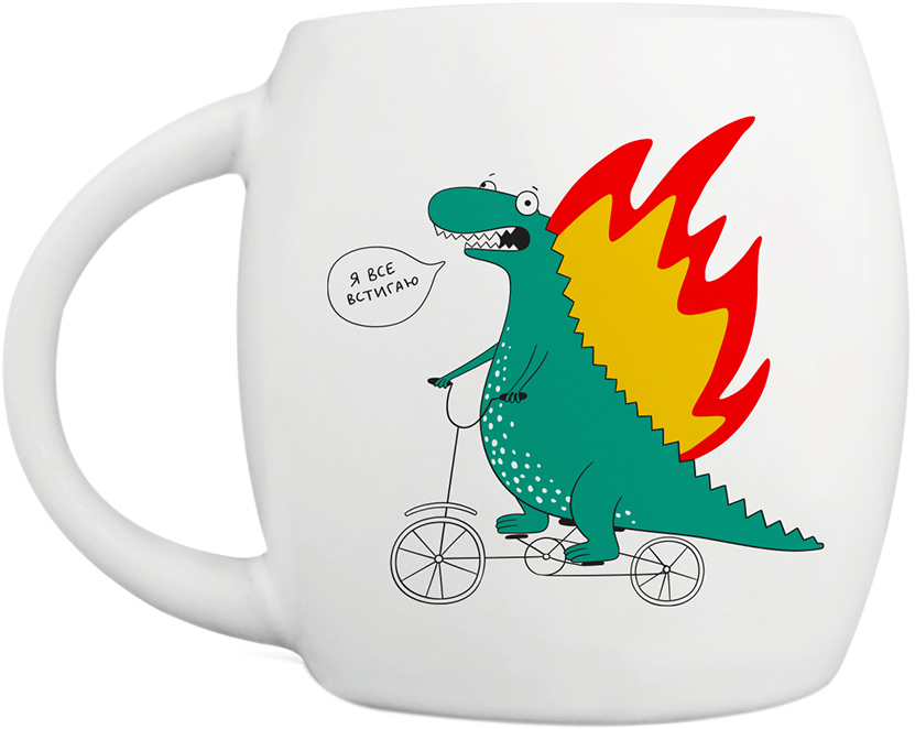 Чашка ORNER Рекс — Я все встигаю 450 мл (ORNER-1057)